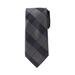 Men's Big & Tall KS Signature Extra Long Check Tie by KS Signature in Steel Windowpane Necktie