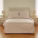 Pinsonic Fitted Bedspread by BrylaneHome in Natural (Size QUEEN)