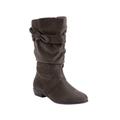 Extra Wide Width Women's Heather Wide Calf Boot by Comfortview in Grey (Size 12 WW)