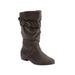Extra Wide Width Women's Heather Wide Calf Boot by Comfortview in Grey (Size 10 WW)