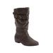 Wide Width Women's Heather Wide Calf Boot by Comfortview in Grey (Size 9 1/2 W)