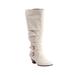 Extra Wide Width Women's The Cleo Wide Calf Boot by Comfortview in Winter White (Size 11 WW)