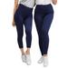 Plus Size Women's 2-Pack Leggings by ellos in Navy (Size 6X)