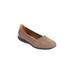 Wide Width Women's The Bethany Flat by Comfortview in Bronze (Size 8 W)