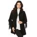 Plus Size Women's Fringe Suede Jacket by Roaman's in Black (Size 22 W)