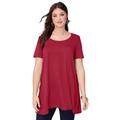 Plus Size Women's Scoopneck Swing Ultimate Tunic by Roaman's in Classic Red (Size 42/44) Long Shirt