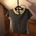 Anthropologie Tops | Anthropologie Collar Formal Wednesday Adams Top, Euc, Xs | Color: Gray/Silver | Size: Xs