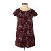 Forever 21 Casual Dress - Mini: Burgundy Paisley Dresses - Women's Size X-Small - Print Wash