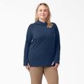 Dickies Women's Plus Cooling Performance Sun Shirt - Dark Navy Heather Size 2X (SLFW47)