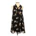 Forever 21 Casual Dress - A-Line: Black Floral Dresses - Women's Size Small