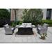 PE Ratten Patio Double Sofa and Rectangle Dining Sets with Fire Pit