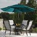 mondawe Mossas 10Ft Patio Market Umbrella w/ Double Airvent Metal in Green/Blue/Navy | 96 H x 118 W x 118 D in | Wayfair HT-103TQ