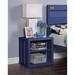 17 Stories Nightstand in Blue Wood in Blue/Brown | 20 H x 20 W x 17 D in | Wayfair AB7DFE019F824CF5984969ADAE7124F8