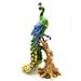 Rosdorf Park Tall Peacock Trinket Handmade Decorative Box Metal/Wire in Green/Blue | 10 H x 7.5 W x 4 D in | Wayfair