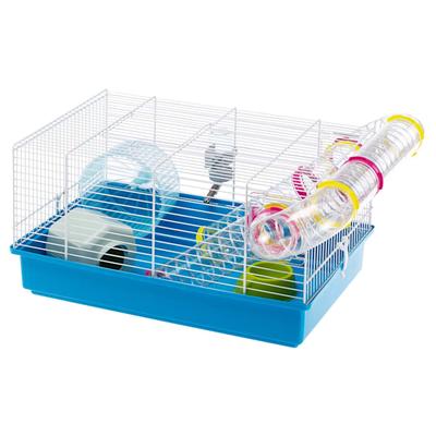Ferplast Blue Paula Hamster Cage with Accessories, 12.09" H