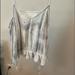 American Eagle Outfitters Tops | American Eagle Off The Shoulder Long Sleeve Top | Color: Gray/White | Size: M