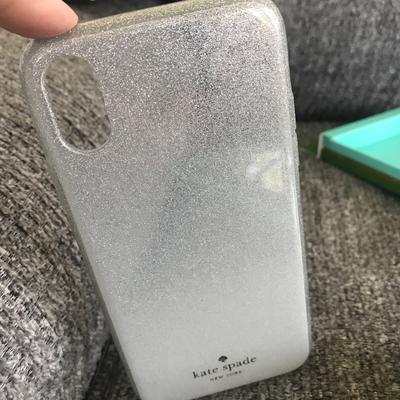 Kate Spade Accessories | Kate Spade Iphone X White Silver Glitter Ombr Cell Phone Case Iob | Color: Silver/White | Size: Iphone X