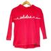 Adidas Shirts & Tops | Adidas Girls Cursive Graphic Hooded Long Sleeve Pullover Lightweight Knit Top | Color: Pink/Red | Size: Mg