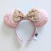 Disney Accessories | Disney Parks Best Day Ever Minnie Ears Bibbidi Bobbidi Boutique | Color: Gold/Pink | Size: Os