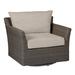 Summer Classics Outdoor Club Glider Wicker Chair w/ Cushions in Black | 30 H x 38.25 W x 33.5 D in | Wayfair 26262+C589H6101W6101