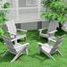 Rosecliff Heights Yeagertown Adirondack Chair Plastic/Resin in Gray | 37.6 H x 33.86 W x 22.8 D in | Wayfair 028D8E92F19947169BE3AA9F9CE806DE