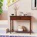Canora Grey Delavina 35.43" Console Table Wood in Brown | 30.12 H x 35.43 W x 13.78 D in | Wayfair A2F7EDF756E84380A77D33F6A1218AD3