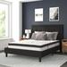 Lark Manor™ Aluino Queen Size Tufted Upholstered Platform Bed In Dark Gray Fabric w/ 10 Inch Certipur-US Certified Pocket Spring Mattress Upholstered | Wayfair