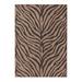 Black 132 x 94 x 0.13 in Area Rug - Dakota Fields Natural_Unique Loom Tsavo Outdoor Safari Rug Polypropylene | 132 H x 94 W x 0.13 D in | Wayfair