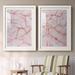 Everly Quinn Rose Marble I-Premium Framed Print - Ready To Hang Canvas, Solid Wood in Red/White | 37.5 H x 55 W x 1.5 D in | Wayfair