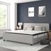 Red Barrel Studio® Tribeca Tufted Platform Bed w/ 10 Inch Pocket Spring Mattress Metal in Gray | 40 H x 78.25 W x 85.25 D in | Wayfair