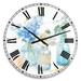 Designart 'Cottage Florals II' Farmhouse Large Wall CLock