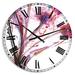 Designart 'Abstract Purple Flowers' Traditional Oversized Wall CLock