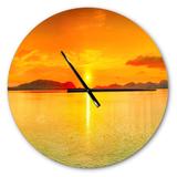 Designart 'Sunset Panorama' Oversized Coastal Wall CLock