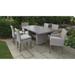 Florence Rectangular Outdoor Patio Dining Table with 4 Armless Chairs and 2 Chairs w/ Arms