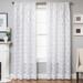 Softline Brach Geometric Applique Sheer Curtain Panel