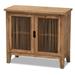 Clement Rustic Transitional Oak Finished Accent Storage Cabinet