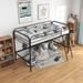 Low Loft Twin Metal Bed with Sturdy Steel Frame ,No Box Spring Needed