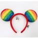 Disney Accessories | Disney Rainbow Pride Minnie Ears | Color: Red | Size: Os