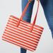 Kate Spade Bags | #Bagsavenue Fast Shipping Large Tote All Day Sailing Stripe Tamarillo Kate Spade | Color: Orange/White | Size: 15"W X 11"H X 5.5"D