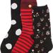 Kate Spade Accessories | Kate Spade Socks. 3 Pack, New In Package. Great Gift! Bundle With Ks Bag & Save | Color: Black/Red | Size: Women Size 6-10