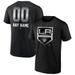 Men's Fanatics Branded Black Los Angeles Kings Personalized Midnight Mascot Logo T-Shirt