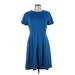 CATHERINE Catherine Malandrino Casual Dress - A-Line: Blue Solid Dresses - Used - Size 10