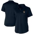 Women's Cutter & Buck Navy Milwaukee Brewers Prospect Textured Stretch Polo