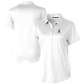 Women's Cutter & Buck White Los Angeles Angels Prospect Textured Stretch Polo