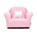 Keet Roundy Plush Chair Microsuede w/ Accent Pillow Microsuede in Pink | 18 H x 24 W x 18 D in | Wayfair CR71-2
