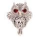Precious Owl,'Handcrafted Sterling Silver and Garnet Ring'