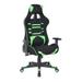 Inbox Zero PC & Racing Game Chair Faux Leather in Green/Black | 54.8 H x 21 W x 26.8 D in | Wayfair DA976D6F5CF74AD78912B6923A7AF05D