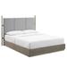 Merritt Queen Platform Bed by Modway Wood & /Upholstered/Polyester in Brown/Gray | 51 H x 69 W x 85.5 D in | Wayfair MOD-6680-OAK-LGR