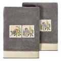 Linum Home Textiles Turkish Cotton Hand Towel Terry Cloth/Turkish Cotton in Gray | Wayfair EDR96-2HT-BELINDA