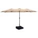 Sunnydaze Double-Sided Patio Umbrella with Sandbag Base - 15-Foot